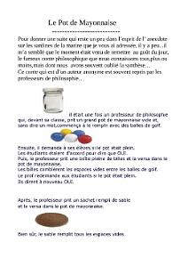 LE POT DE MAYONNAISE